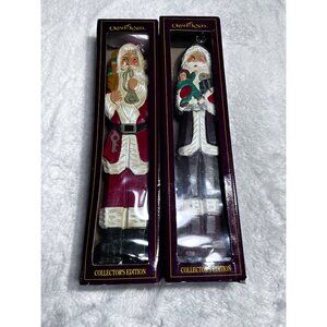 Grandeur Noel Collectors Edition carved wooden Santa’s of the world figures